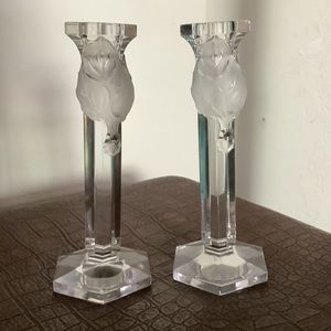 Lead crystal candlesticks